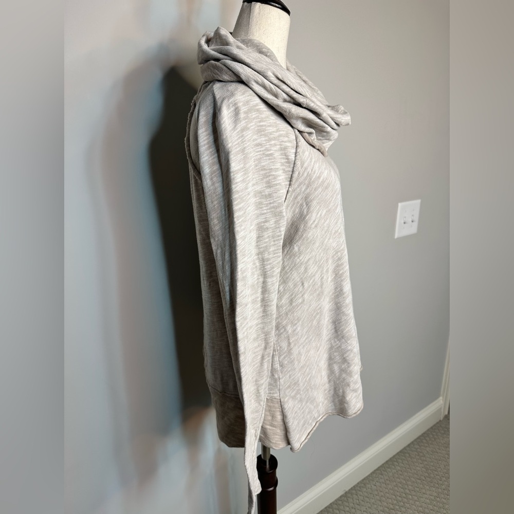 Sz XS/S Free People FP Beach Cocoon Cowl Neck pullover long sleeve top cotton - Picture 3 of 6